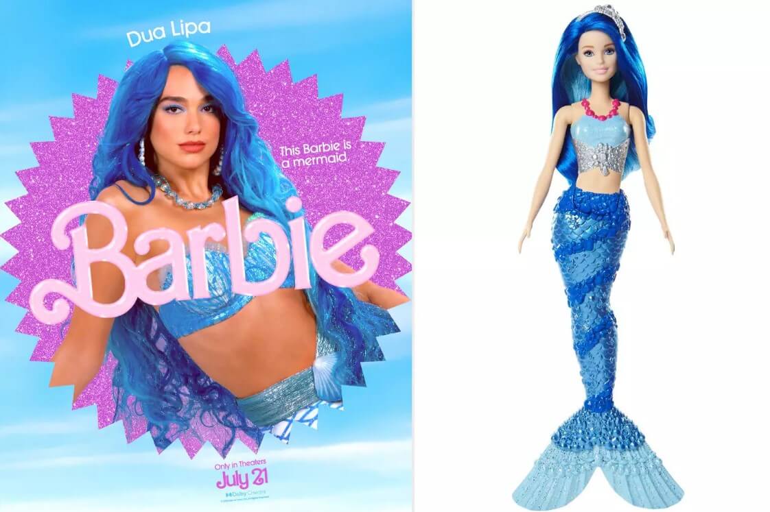 Dua Lipa as Mermaid Barbie