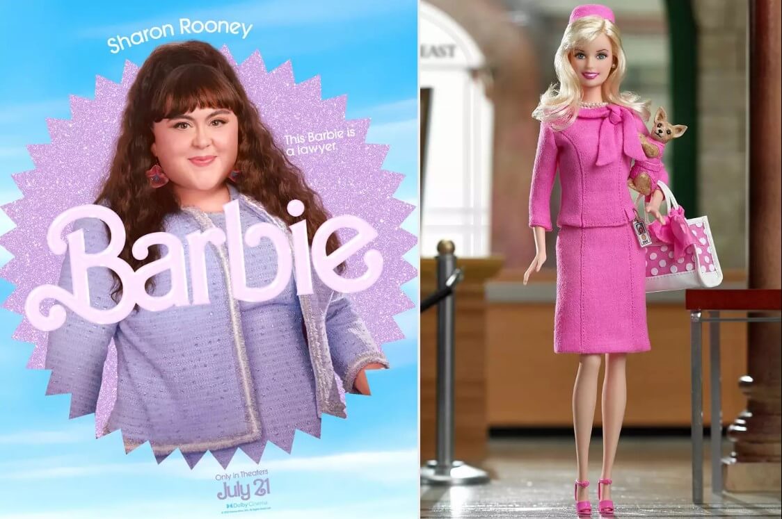 Sharon Rooney as lawyer Barbie